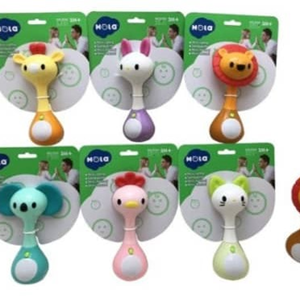 اسباب بازی نوزادی دندانگیر و جغجغه تعادلی وموزیکال حیوانات هولی تویزHola Toys مدل 3134 _اسباب بازی نوزادی